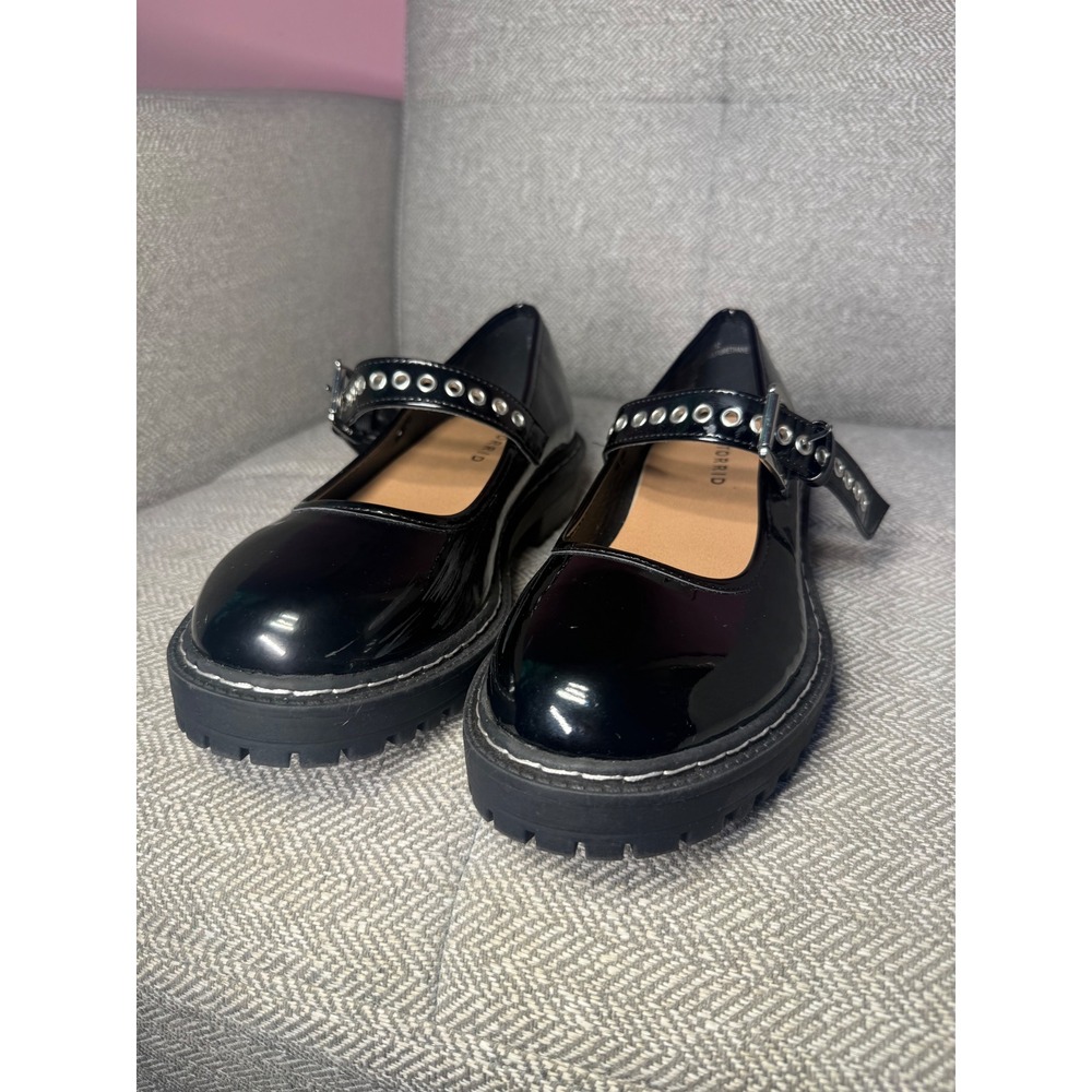 Torrid Black Patent Grommet Strap Lug Sole Mary Jane Shoes 8WW